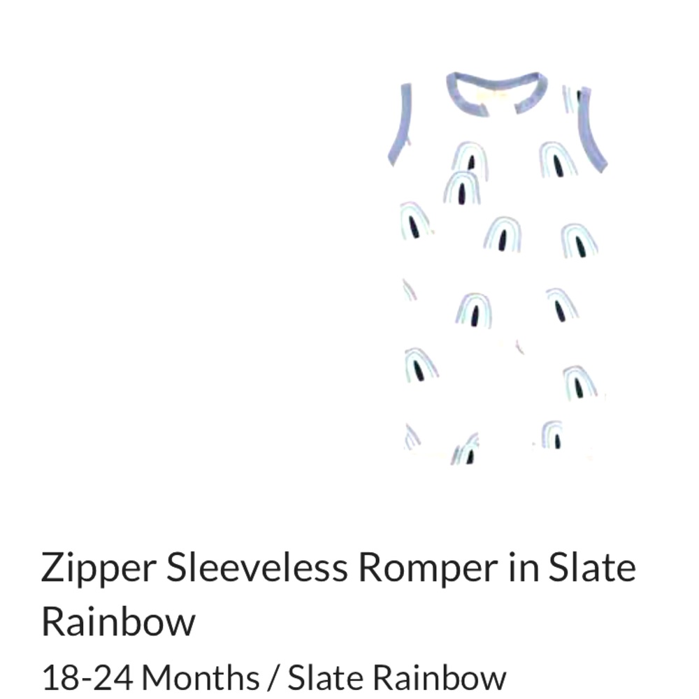 Kyte baby rainbow sleeveless romper
